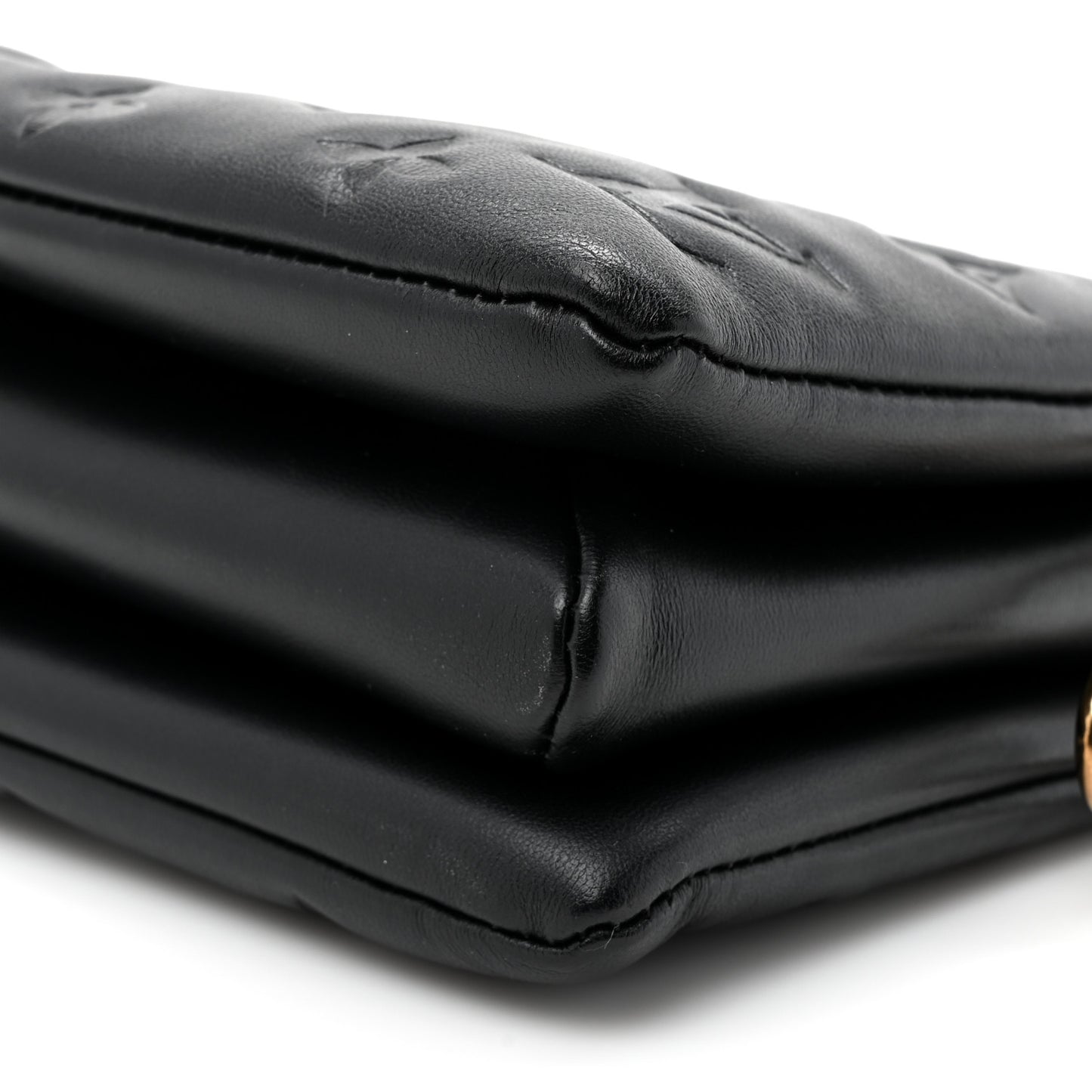 Lambskin Embossed Monogram Coussin BB Black