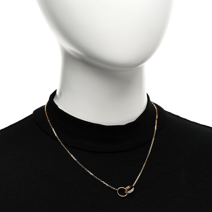 Cartier 18K Yellow Gold Diamond Interlocking LOVE Necklace 2 of 5