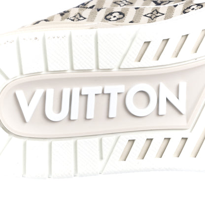 Louis Vuitton Canvas Monogram Striped LV Trainer Sneakers Beige 4.5 Beige 6 of 9