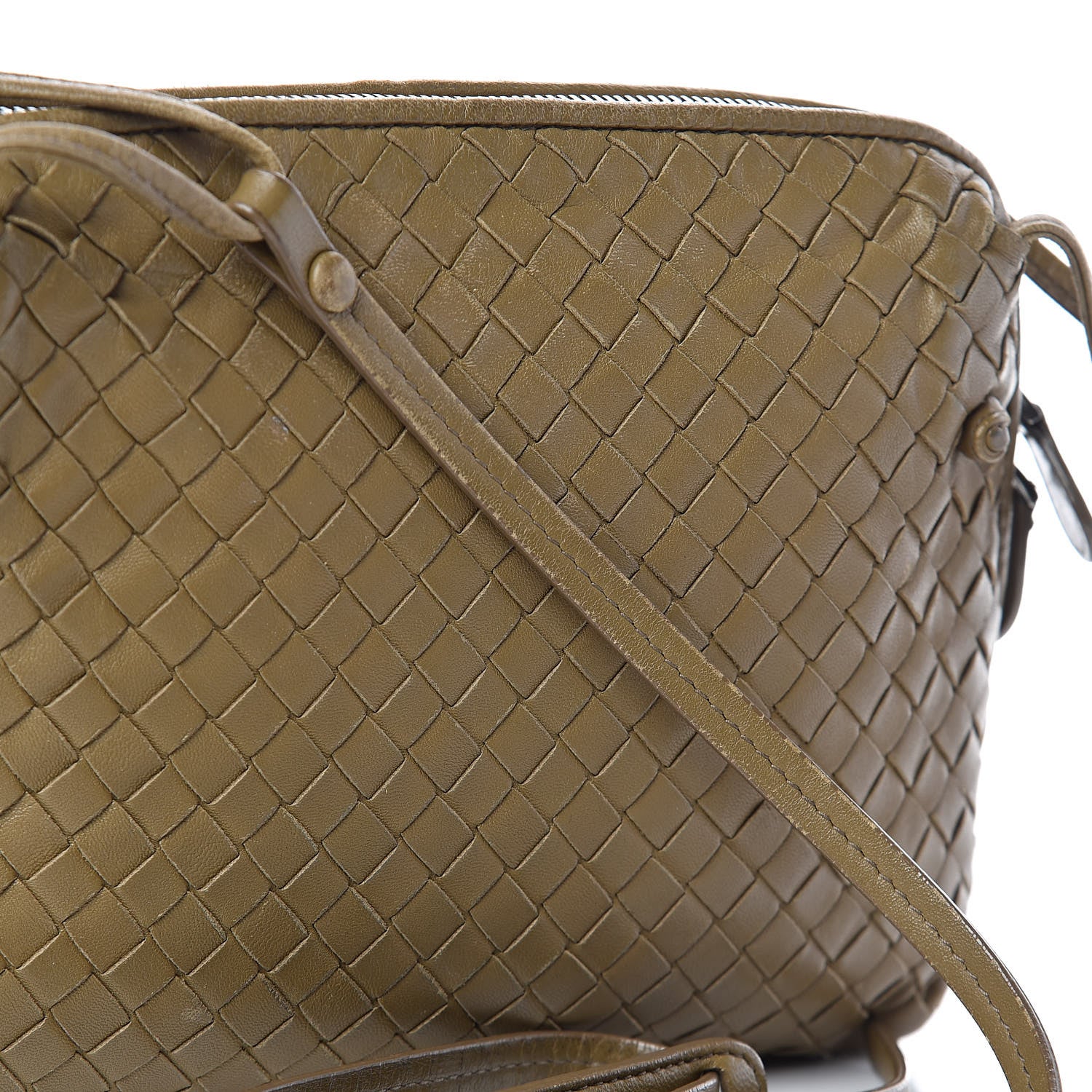 Bottega Veneta Nappa Intrecciato Nodini Crossbody Messenger Green 14 of 15