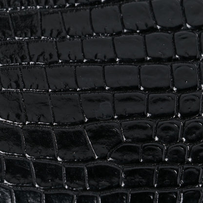 Saint Laurent Calfskin Crocodile Embossed Small Uptown Tote Black 23 of 23