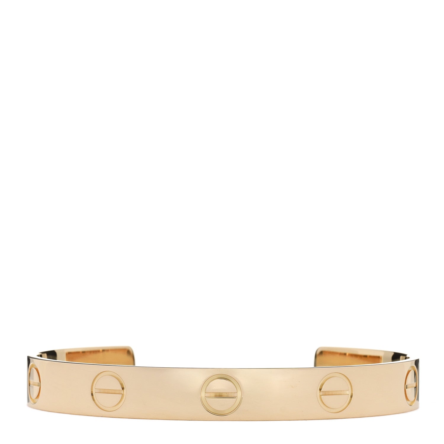 Cartier 18K Yellow Gold LOVE Cuff Wide Bracelet 20 1 of 5