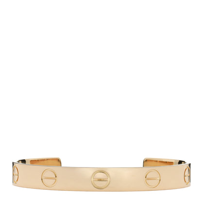 Cartier 18K Yellow Gold LOVE Cuff Wide Bracelet 20 1 of 5