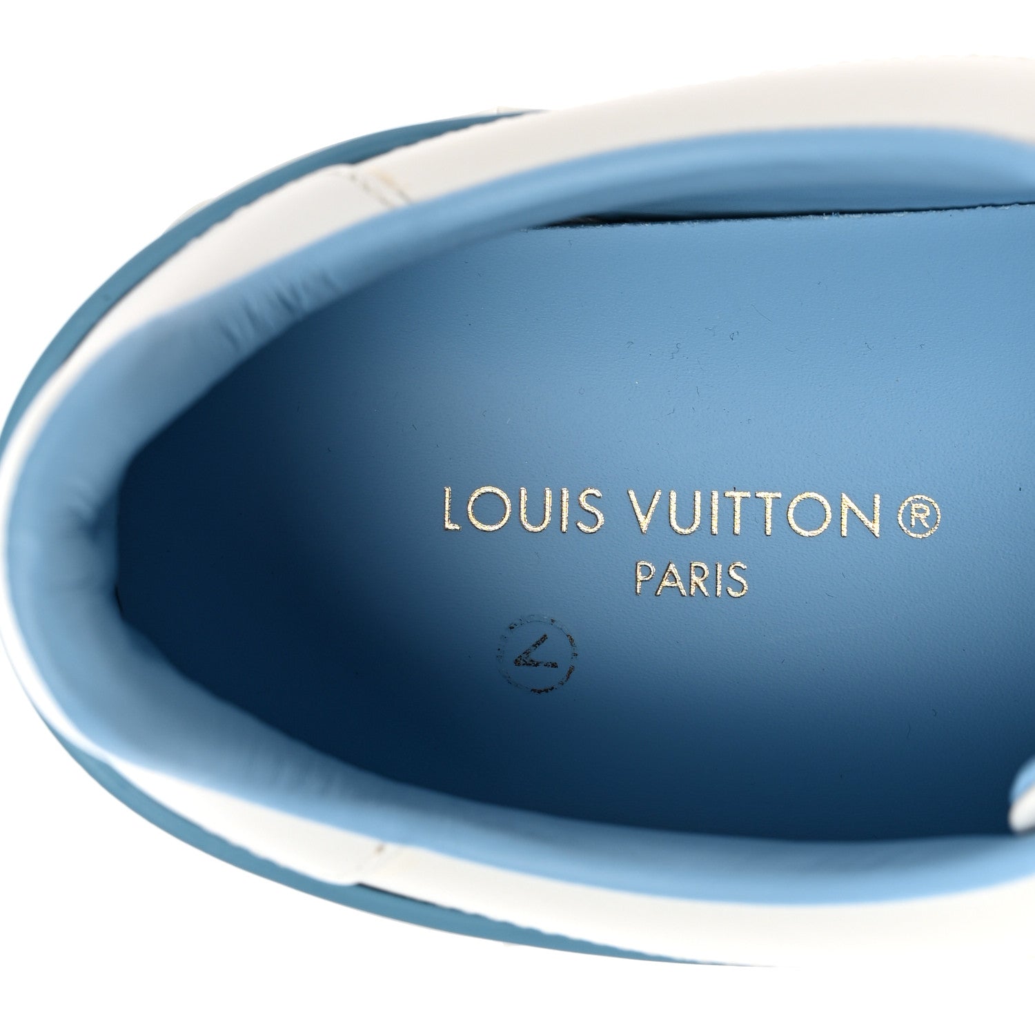 Louis Vuitton Calfskin Time Out Bow Sneakers 37.5 Blue 9 of 11