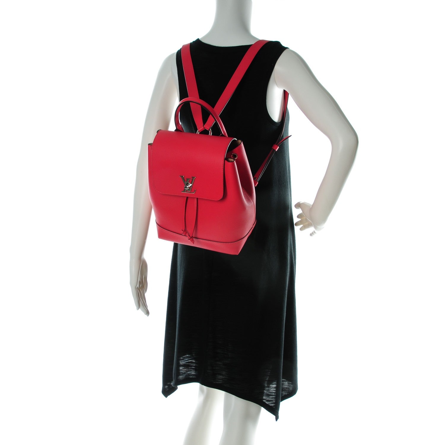 Louis Vuitton Soft Calfskin Lockme Backpack Rubis 2 of 7