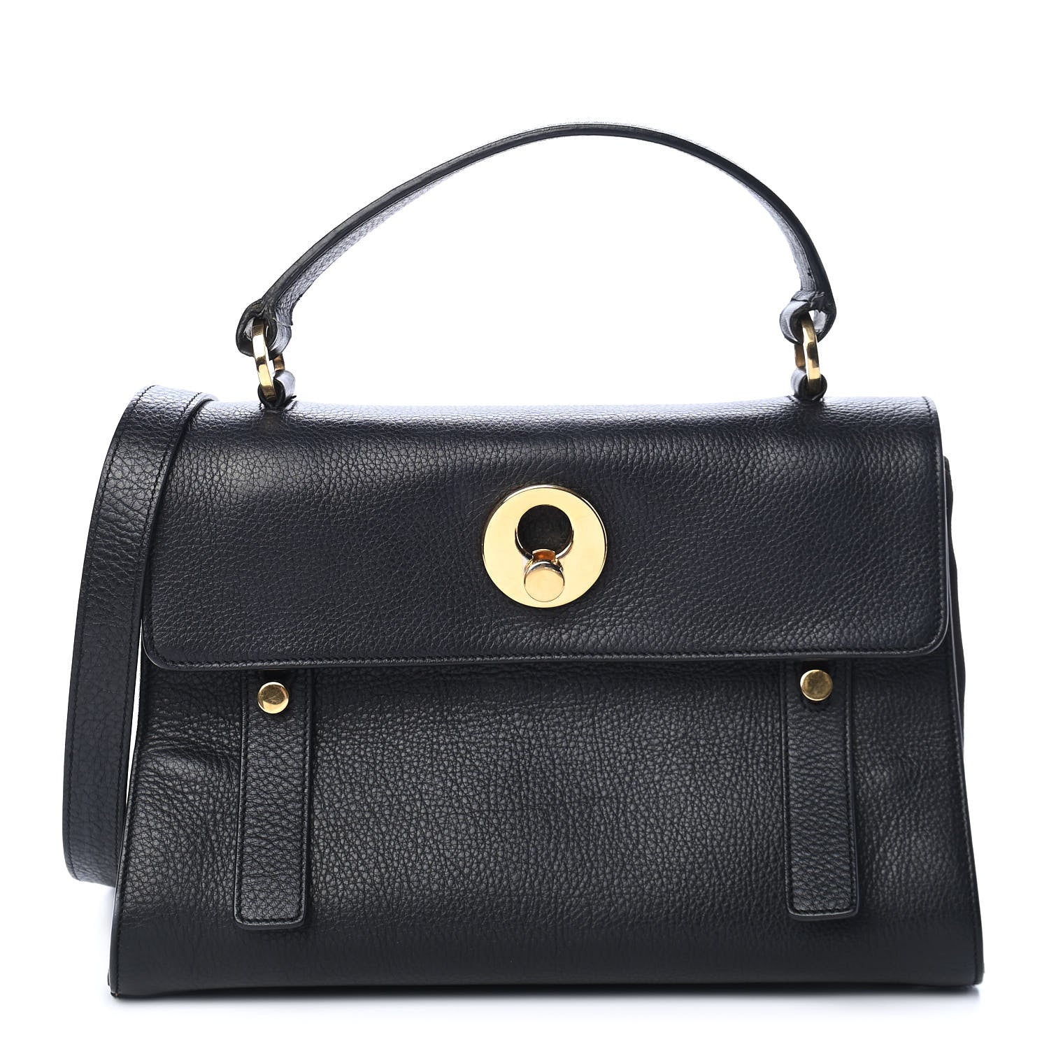 Saint Laurent Calfskin Canvas Small Muse Two Black 1 of 9