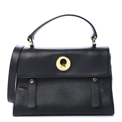 Saint Laurent Calfskin Canvas Small Muse Two Black 1 of 9
