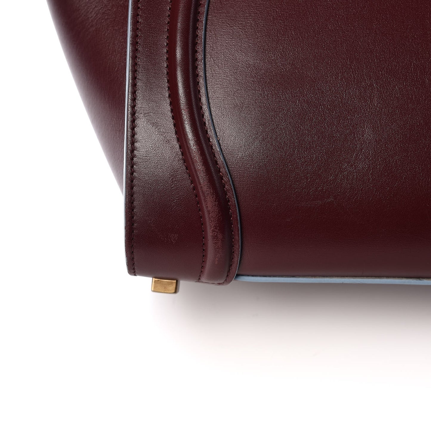 Palmelato Micro Luggage Burgundy Azur Blue
