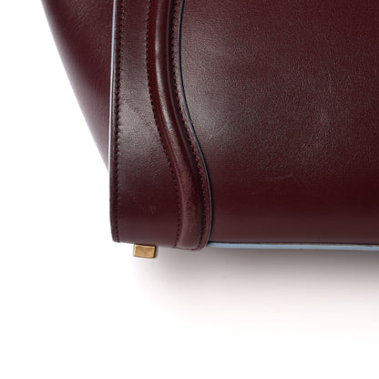 Celine Palmelato Micro Luggage Burgundy Azur Blue 11 of 23