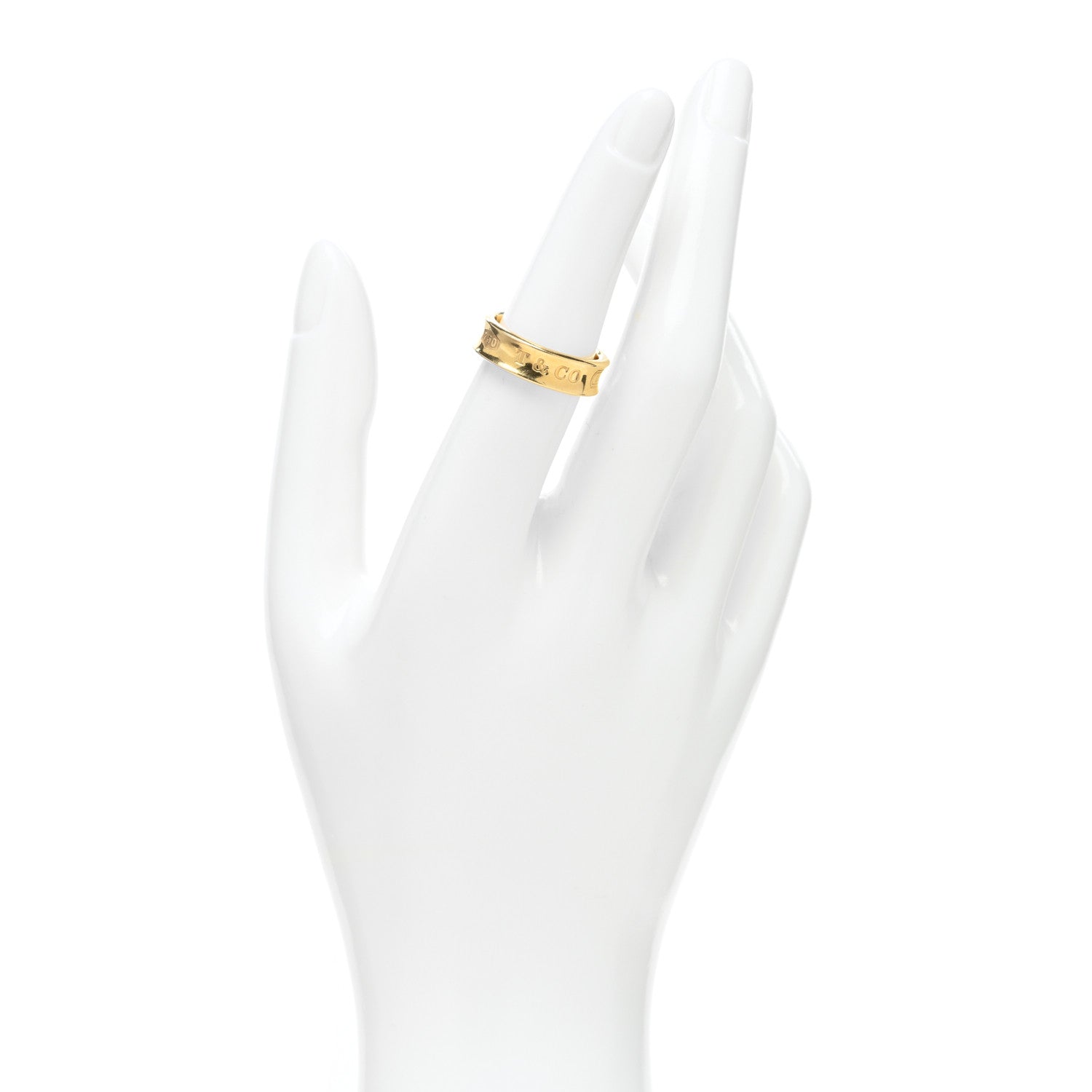 Tiffany 18K Yellow Gold 1837 Band Ring 53 6.5 2 of 4