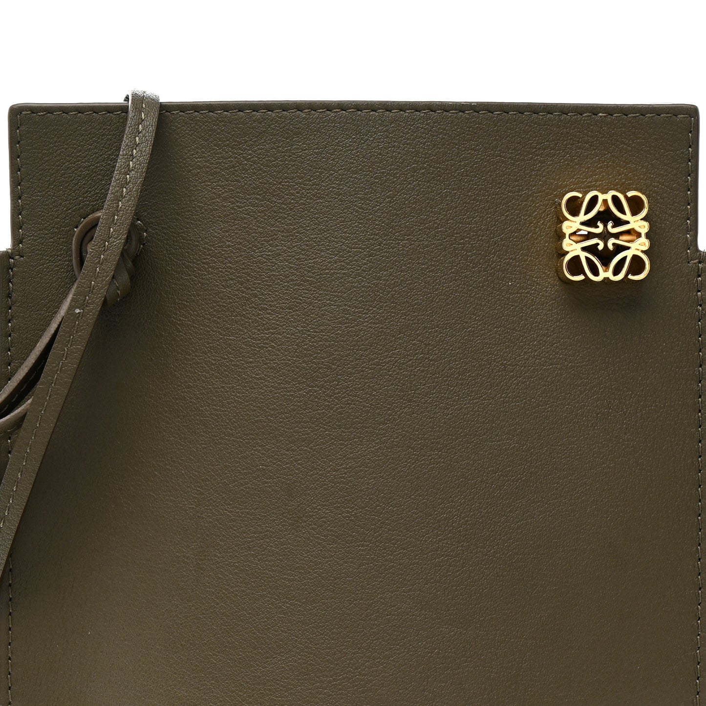 Smooth Calfskin Dice Pocket  Khaki Green