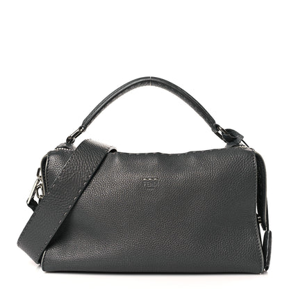 Fendi Cuoio Romano Selleria Lei Boston Tote Asfalto 1 of 9