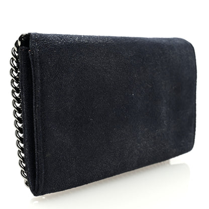 Stella McCartney Shaggy Deer Falabella Flap Wallet Navy 3 of 6