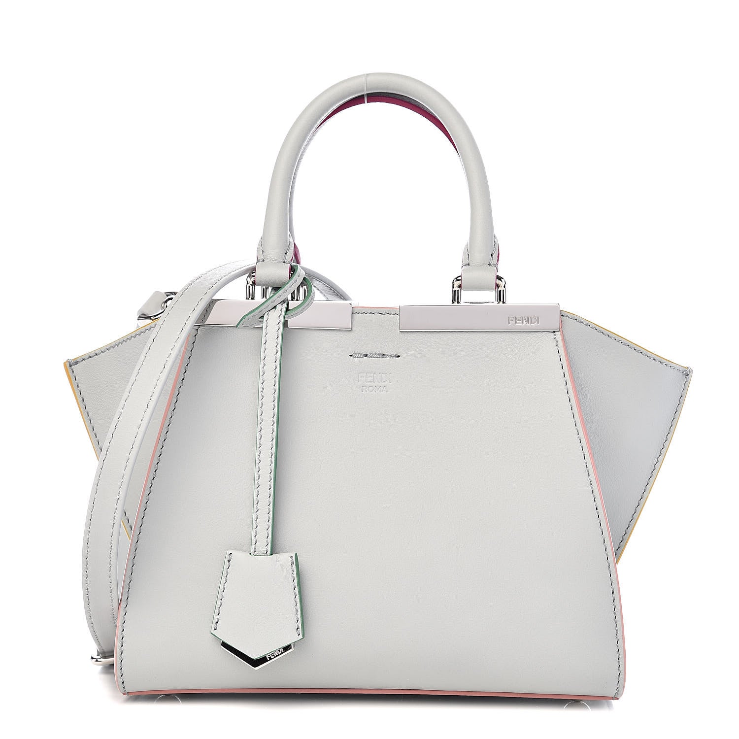 Fendi Vitello Dolce Mini 3jours Tote Grigio Perla 1 of 12