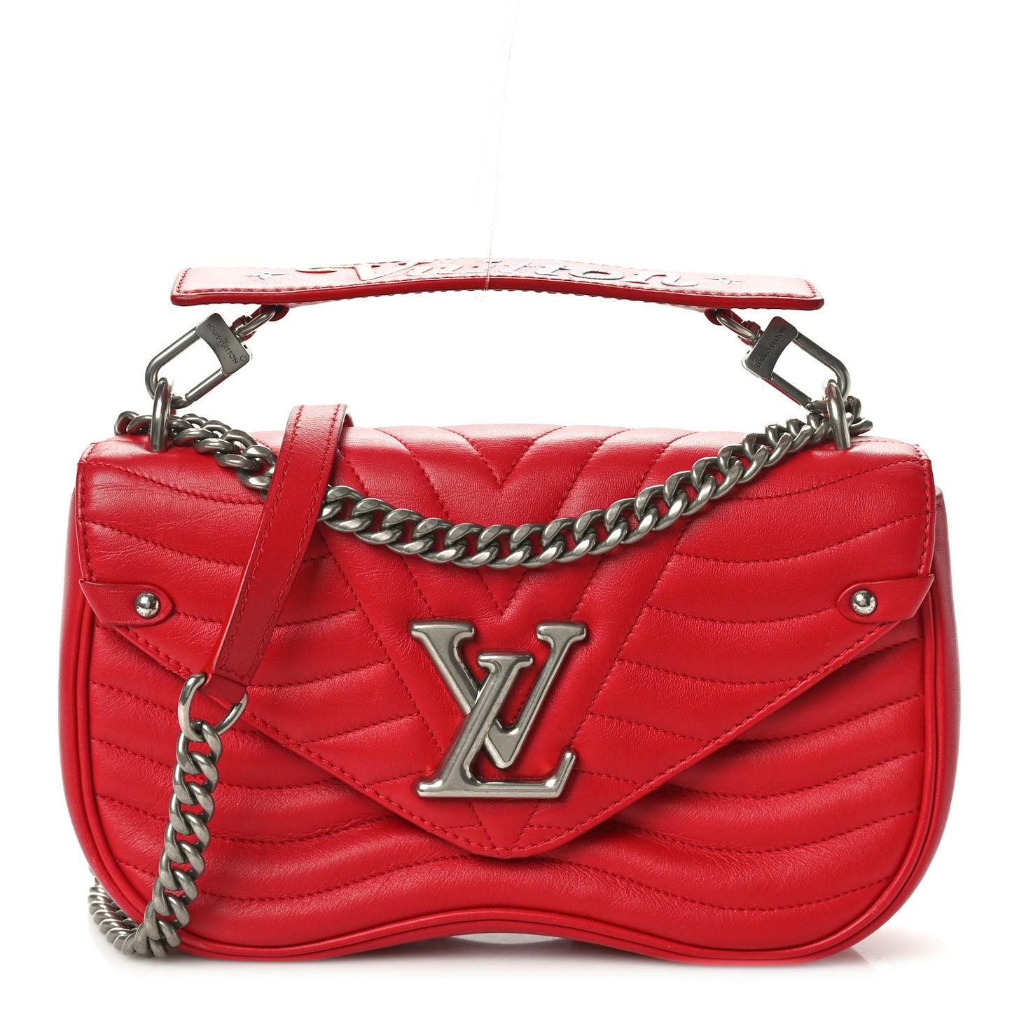 Calfskin New Wave Chain MM Ecarlate