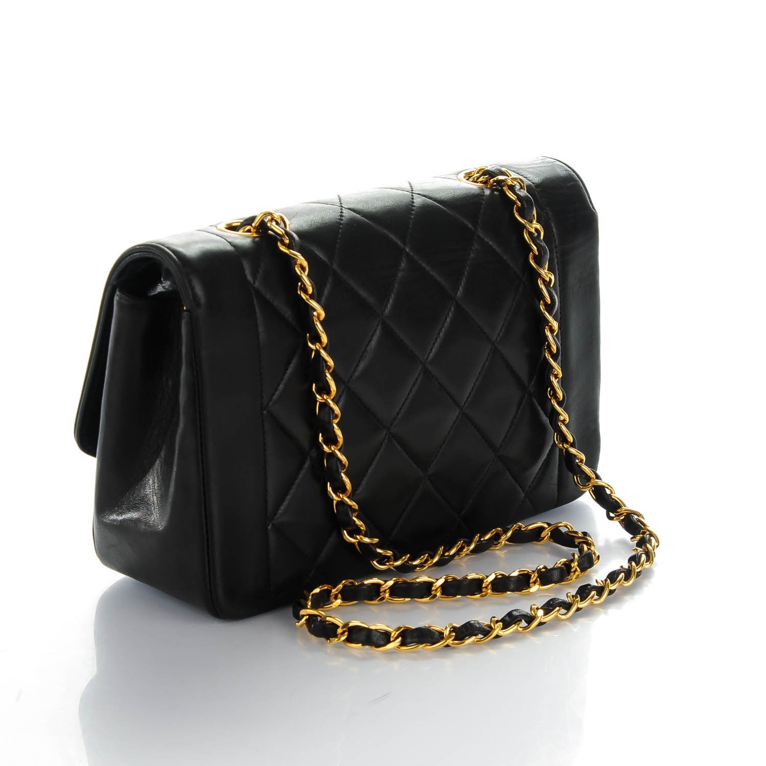 Chanel Lambskin Quilted Small Single Flap Black 3 of 10