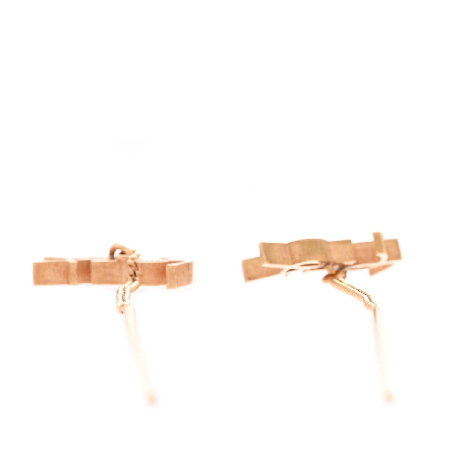 Saint Laurent Metal Opyum Threader Earrings Gold 3 of 4