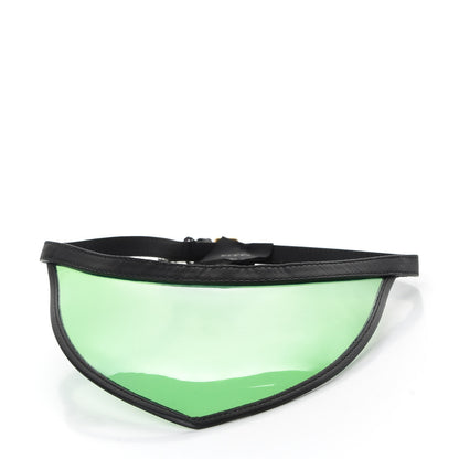 Gucci Calfskin Vinyl Visor S Black Green 4 of 6