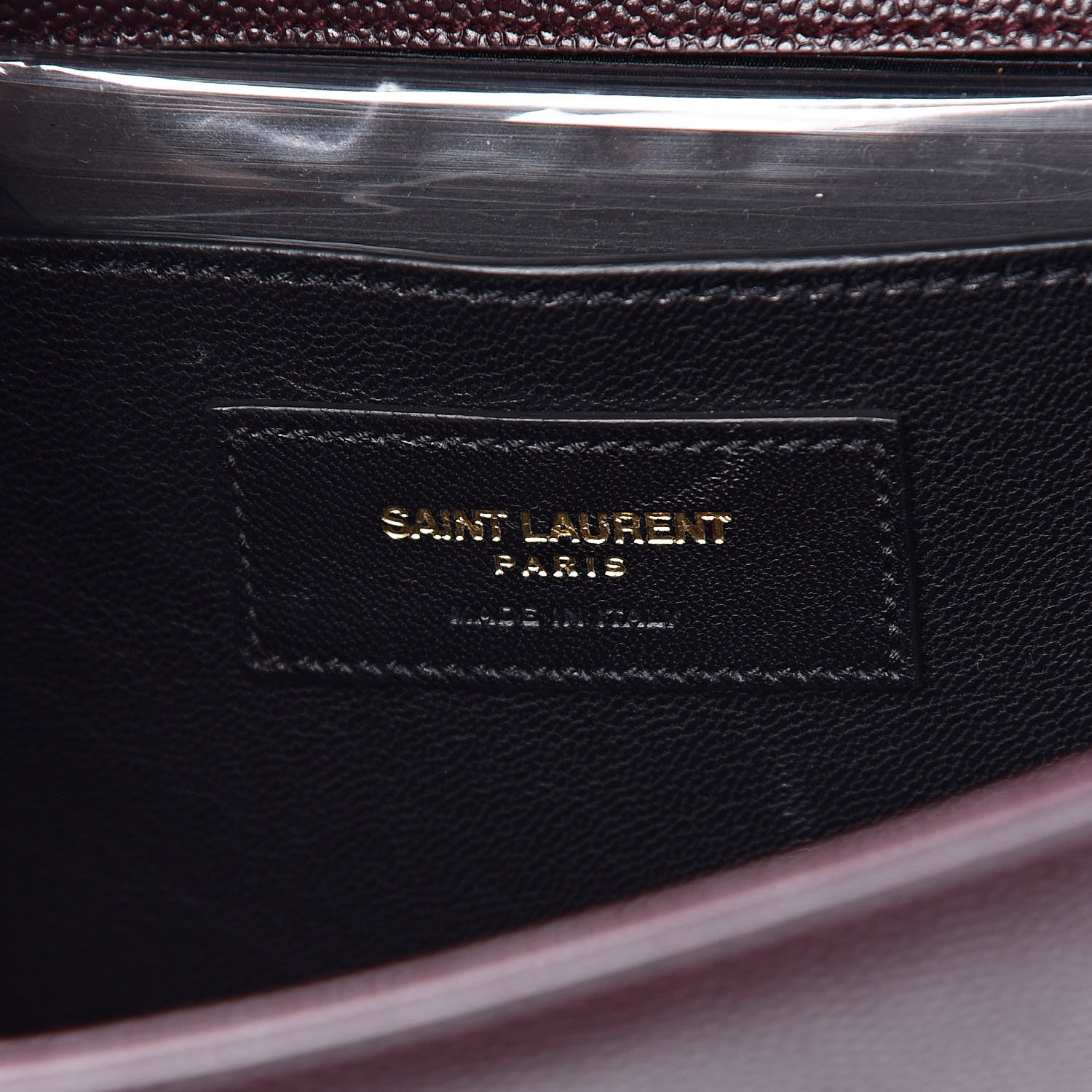 Saint Laurent Grain De Poudre Classic Monogram Cassandre Clutch Amaranto 6 of 8