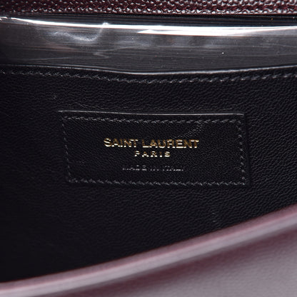 Saint Laurent Grain De Poudre Classic Monogram Cassandre Clutch Amaranto 6 of 8