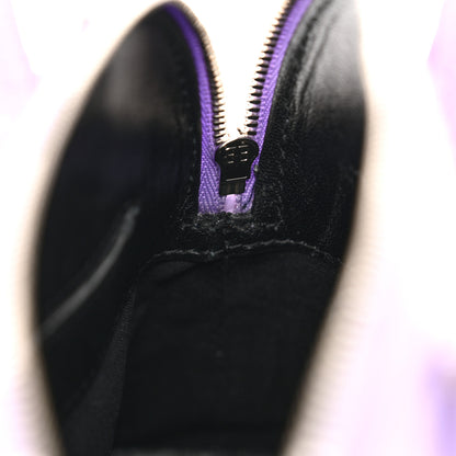 Balenciaga Shiny Calfskin Logo Crocodile Embossed XXS Ville Top Handle Bag Lilac White 15 of 15