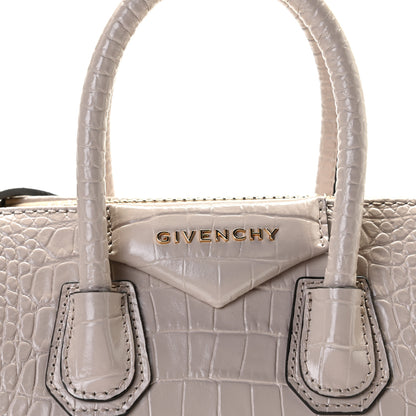 Givenchy Calfskin Crocodile Embossed Mini Antigona Dune 9 of 10