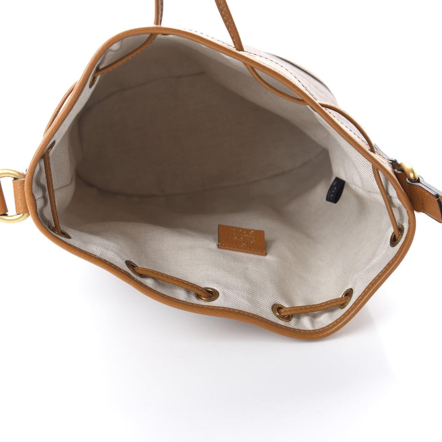 X DISNEY Mini Vintage GG Supreme Monogram Bucket Bag Beige Vintage Sun Oil