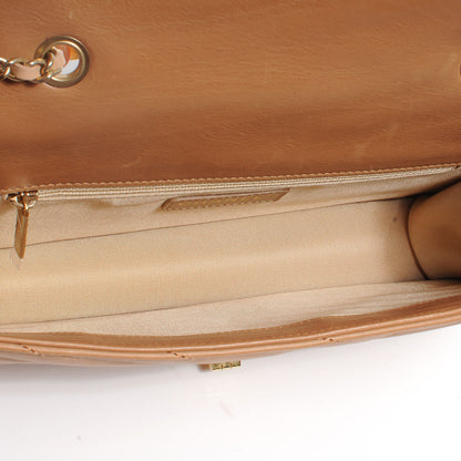 Chanel Calfskin Chevron Gabrielle Flap Brown 6 of 8