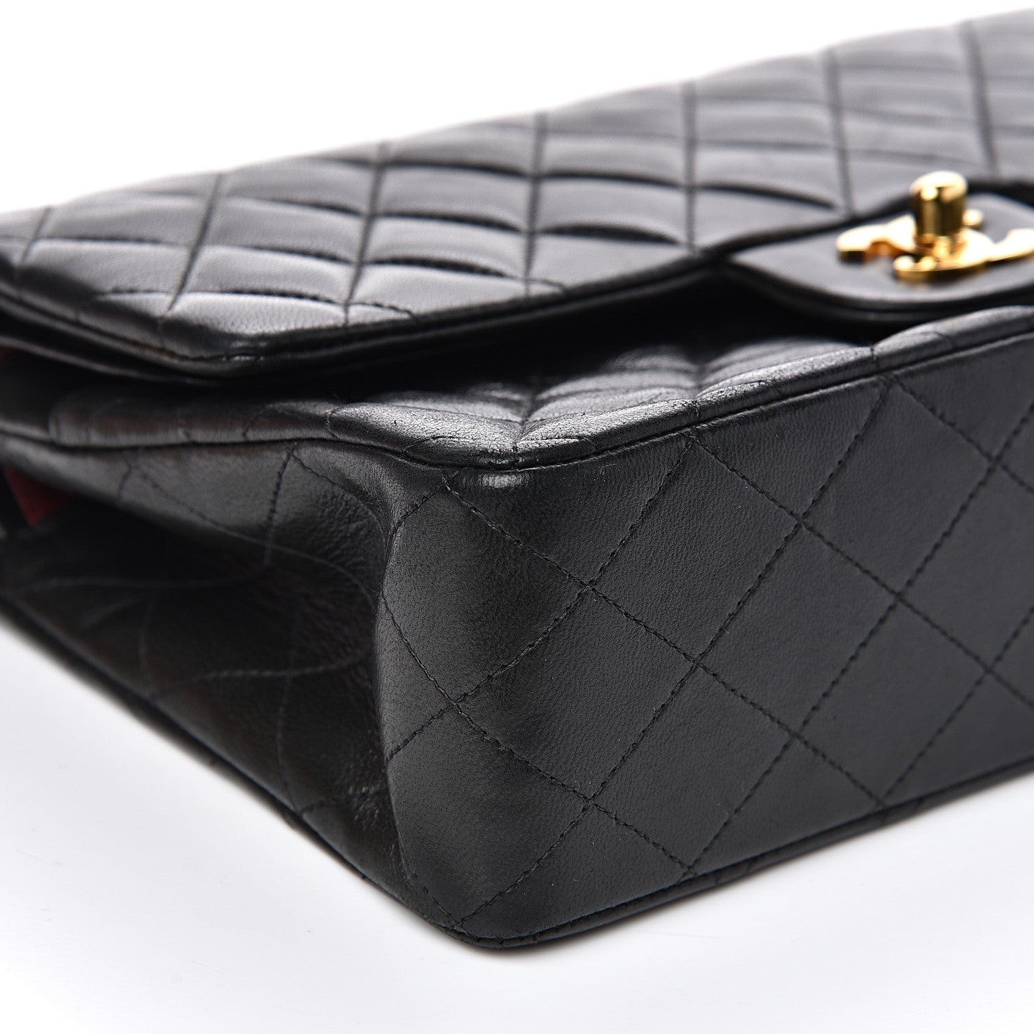 Chanel Lambskin Quilted Medium Double Flap Black 6 of 18