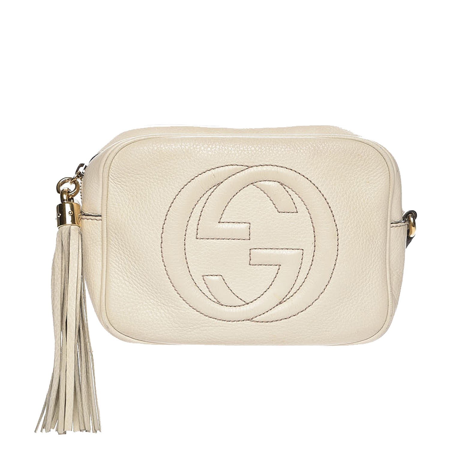 Gucci Pebbled Calfskin Small Soho Disco Bag Off White 1 of 11