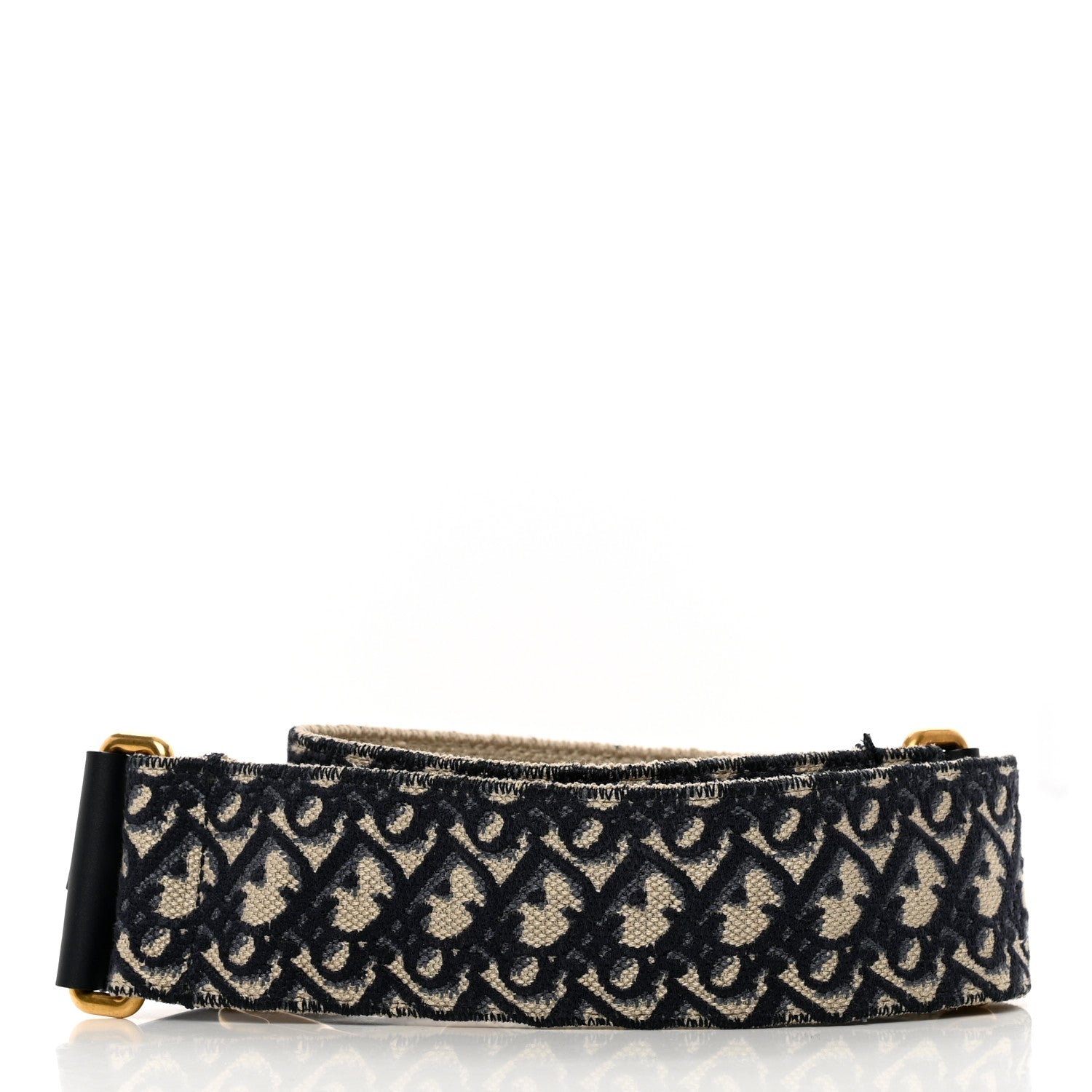 Christian Dior Oblique Adjustable Shoulder Strap Blue 2 of 4
