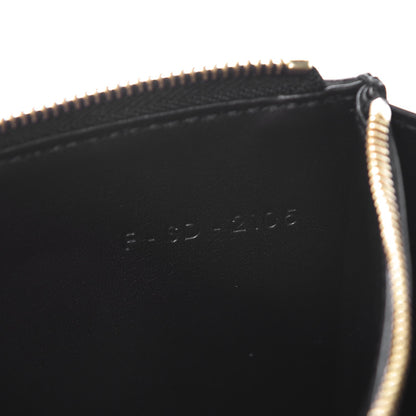 Celine Ostrich Leg Calfskin Suede Clutch on a Chain Black 8 of 8
