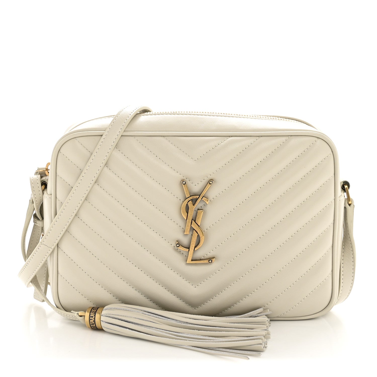 Saint Laurent Calfskin Matelasse Monogram Lou Camera Bag Crema Soft 1 of 12