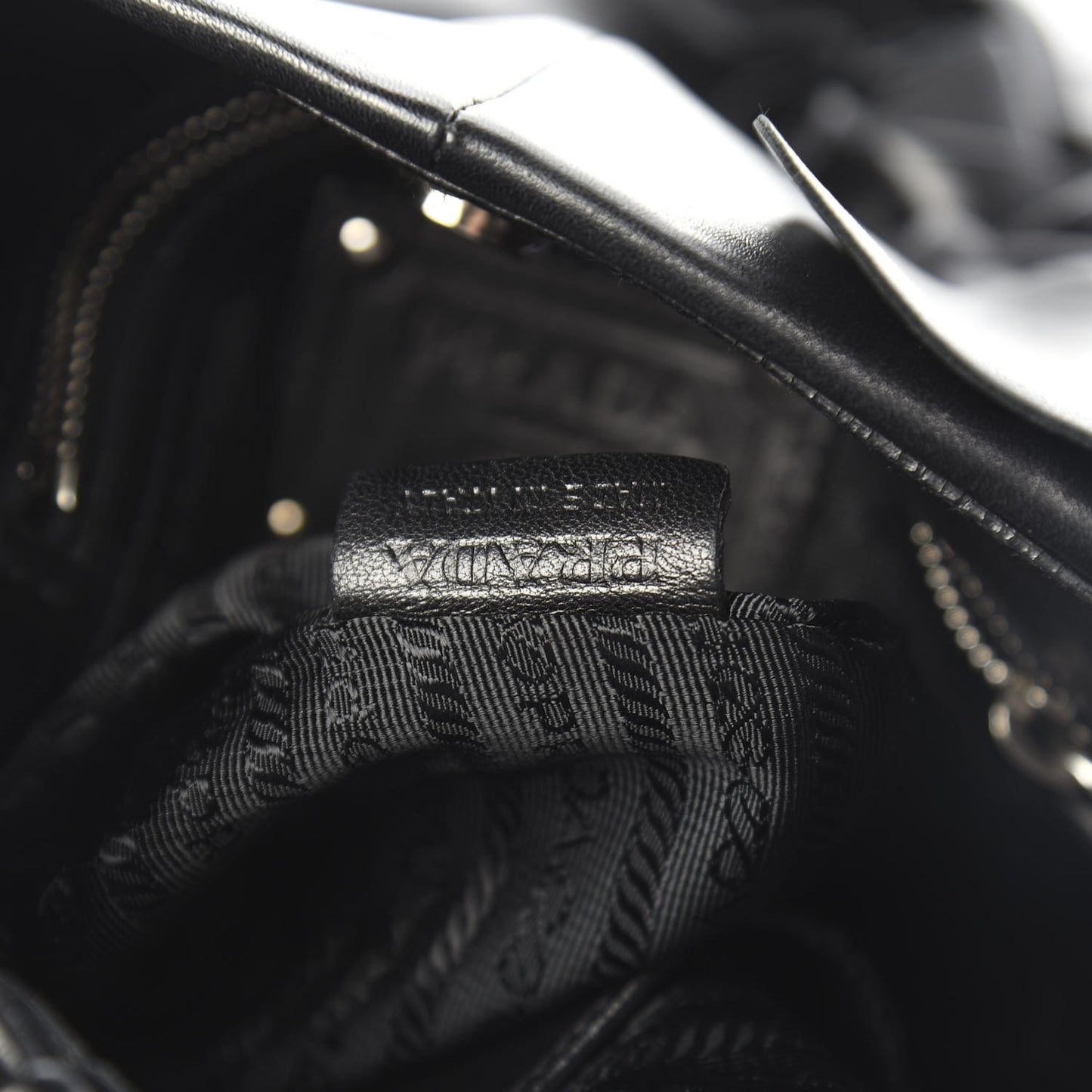 Nappa Ruffle Bag Black