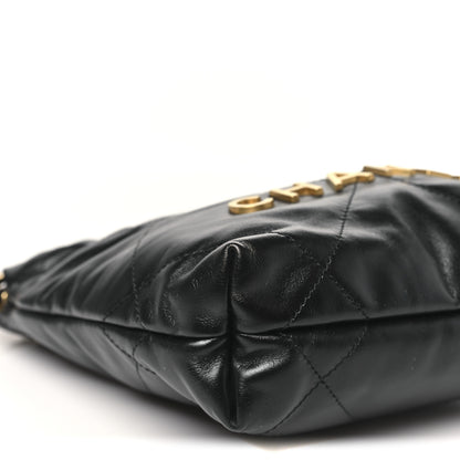 Chanel Shiny Calfskin Quilted Mini Chanel 22 Black 9 of 11