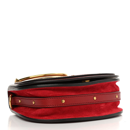 Chloe Calfskin Suede Small Nile Bracelet Bag Intense Red 4 of 11