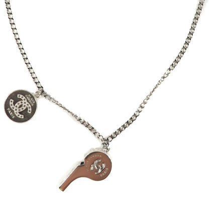 Chanel Crystal CC Whistle Pendant Necklace 3 of 8