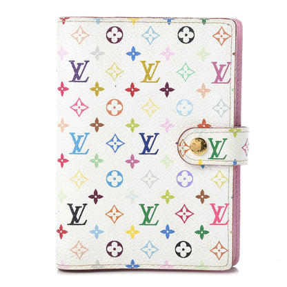 Louis Vuitton Monogram Multicolor Small Ring Agenda Cover White Litchi 1 of 9