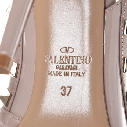 Valentino Garavani Patent Nappa Rockstud Ankle Strap 100mm Pumps 37 Poudre 6 of 8