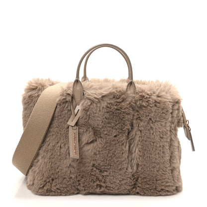 Marc Jacobs Faux Fur Mini The Year Of The Rabbit Tote Bag Beige 1 of 9
