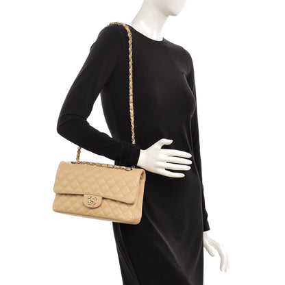 Chanel Caviar Quilted Medium Double Flap Beige Clair 2 of 8