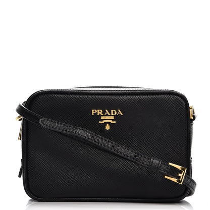 Prada Saffiano Mini Camera Crossbody Bag Nero Black 1 of 7