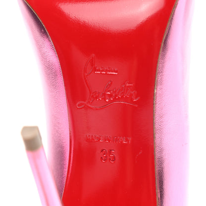 Christian Louboutin Metallic Patent Hot Chick 100 Pumps 35 Pink 6 of 8