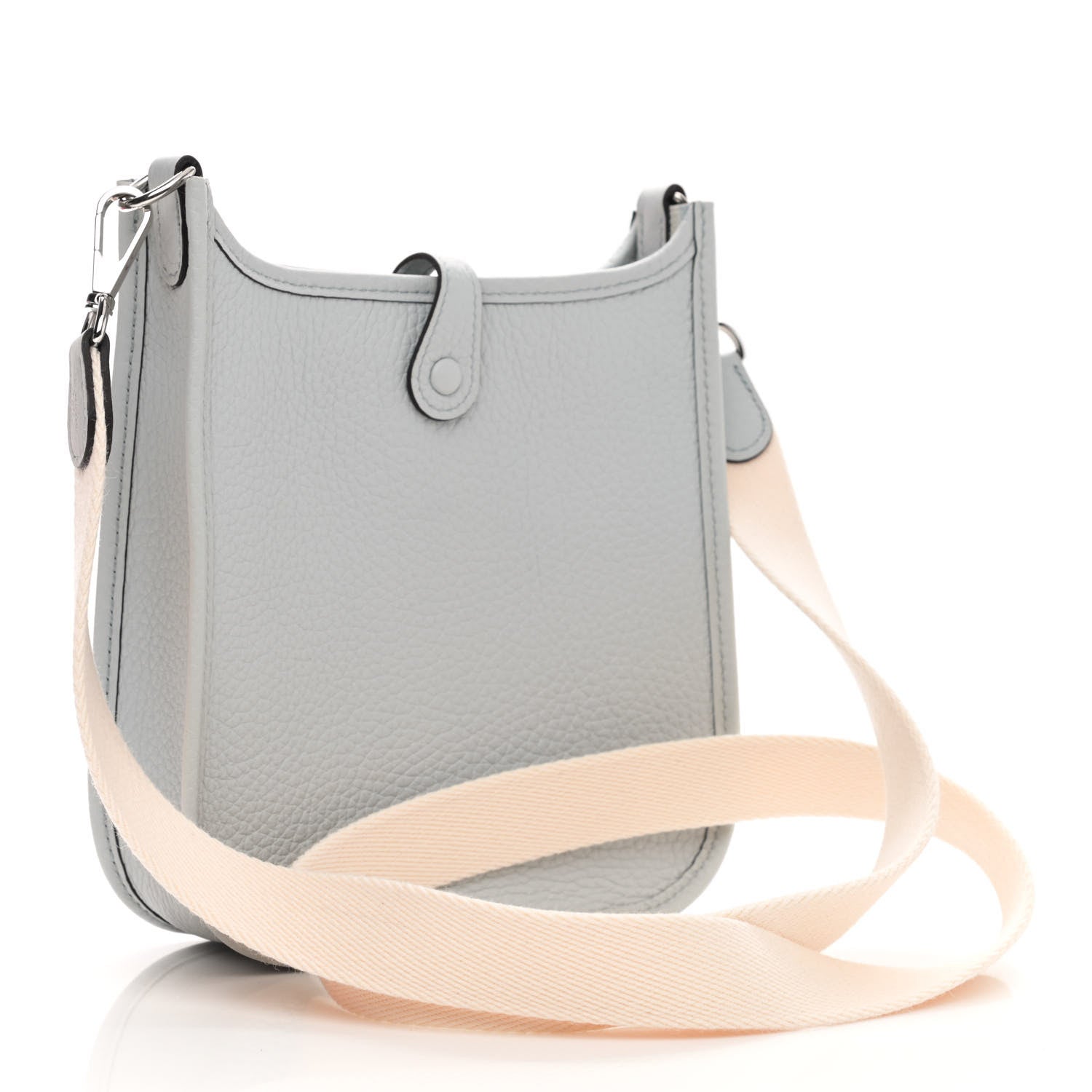 Hermes Taurillon Clemence Amazone Evelyne TPM Bleu Pale Nata 2 of 10