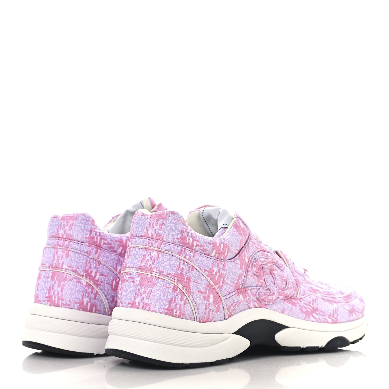 Chanel Tweed CC Sneakers 39 Pink 5 of 8