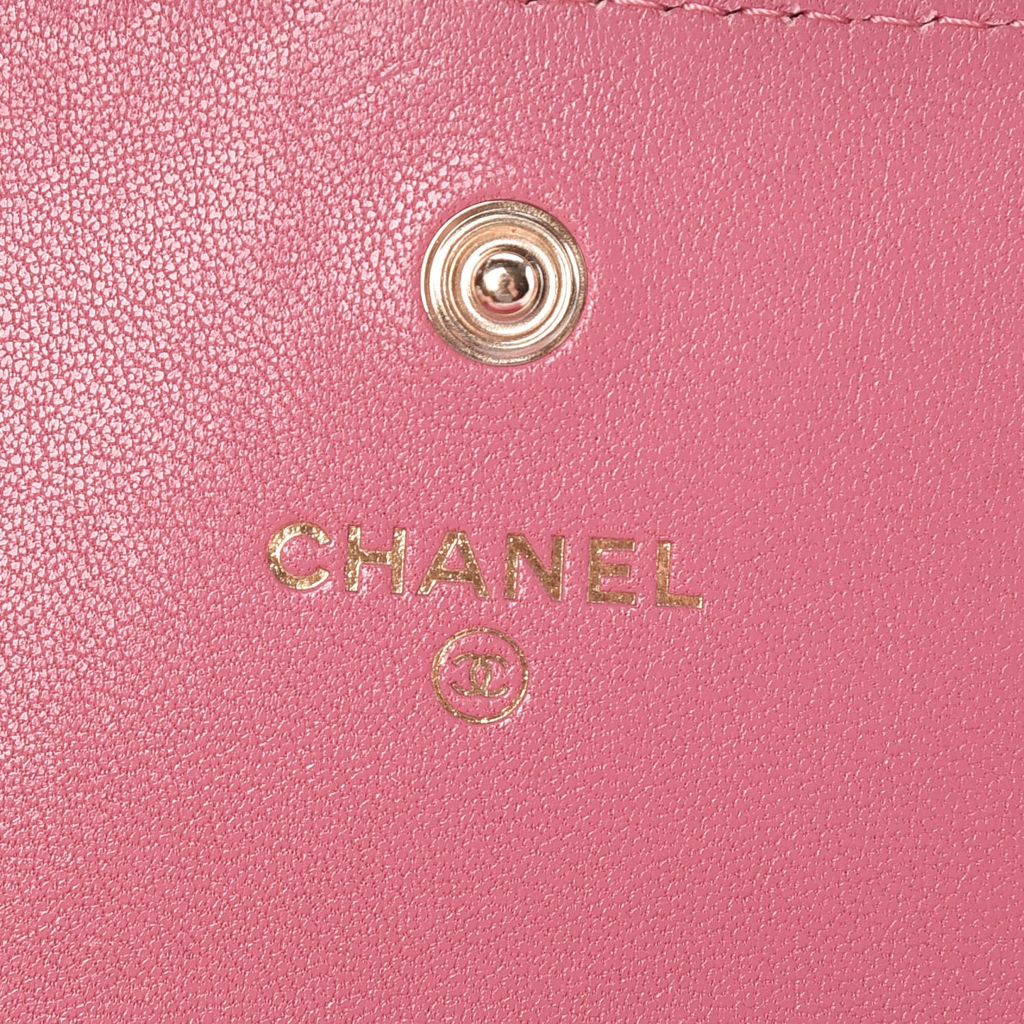 Sheepskin Quilted Vintage Mademoiselle Card Holder Pink