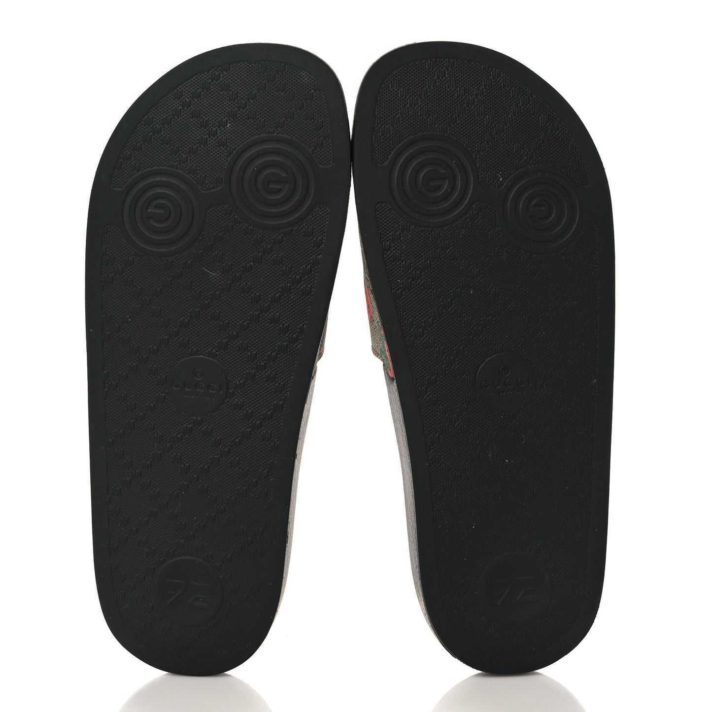 GG Supreme Monogram Strawberry Slide Sandals 37 Beige Multicolor