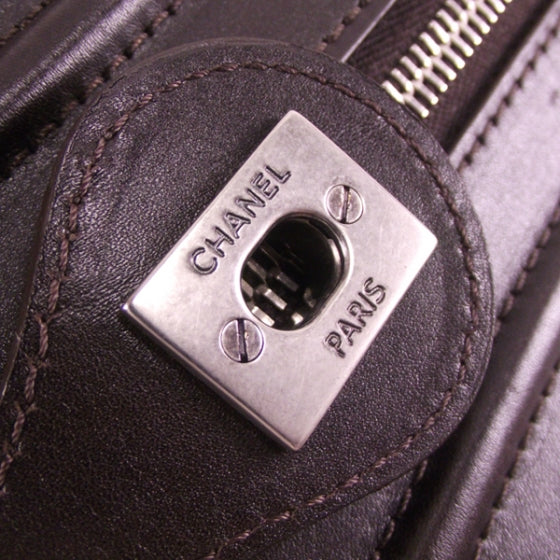 Calfskin Leather Doctor Bag Brown