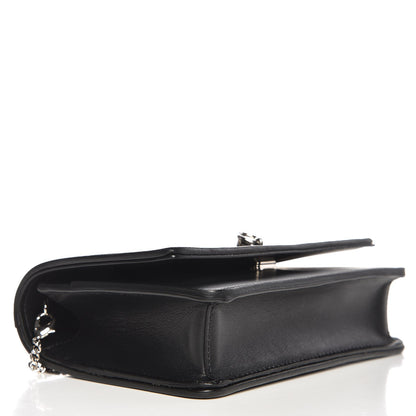Fendi Shiny Nappa Trapuntata Dotcom Tube Wallet On Chain Black 4 of 6