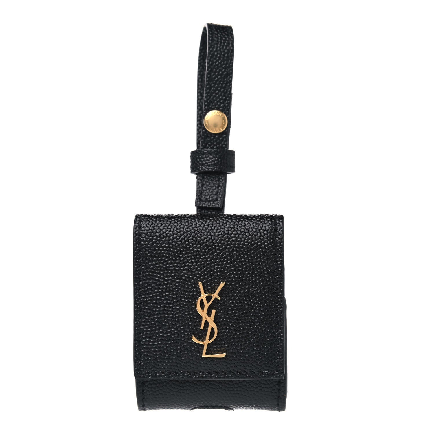 Saint Laurent Grain De Poudre Monogram Airpods Case Black 1 of 4